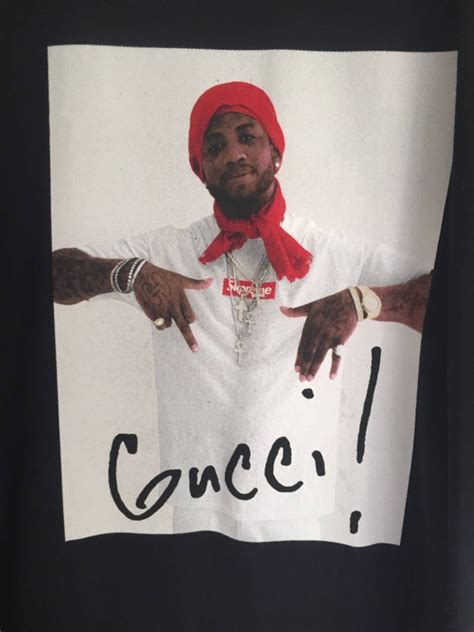 gucci/supreme|supreme Gucci mane tee black.